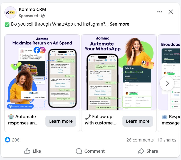 Facebook Ad Carousel Ad