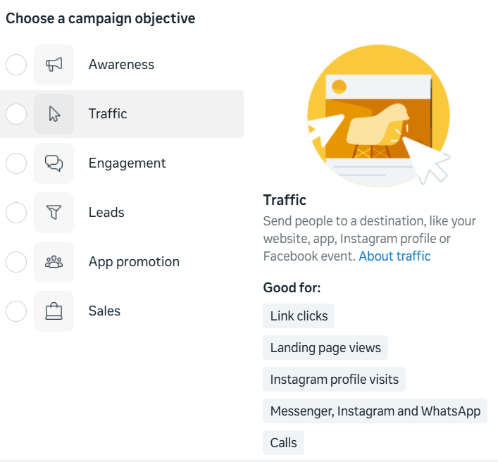 Facebook Ad Traffic Objective