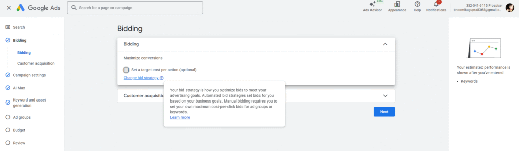 Bid Amount on Google Ads - RKDMT