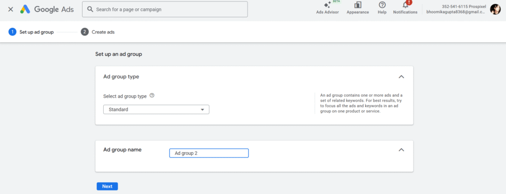 How to set up Ad Group in Google Ads - RKDMT