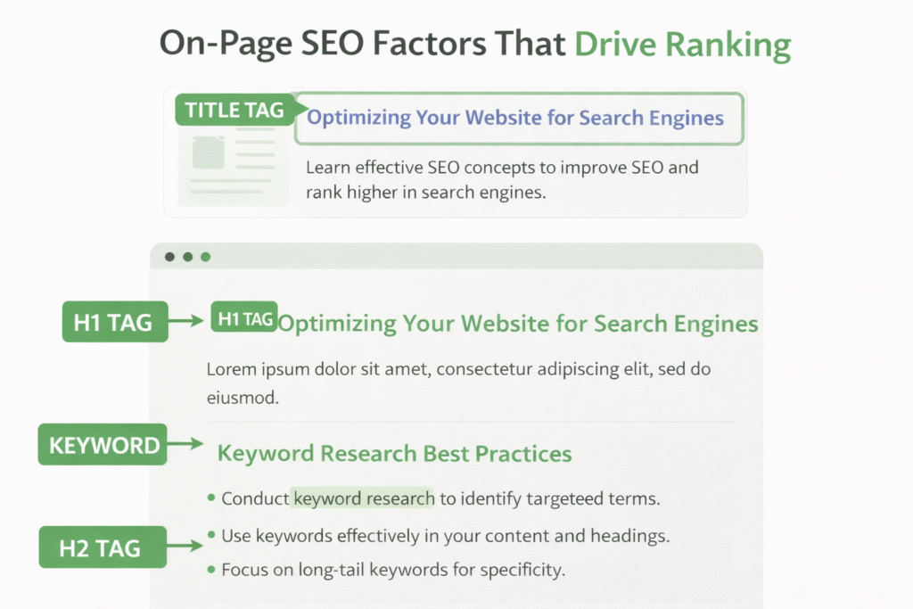 On page SEO factors that drives ranking - RKDMT