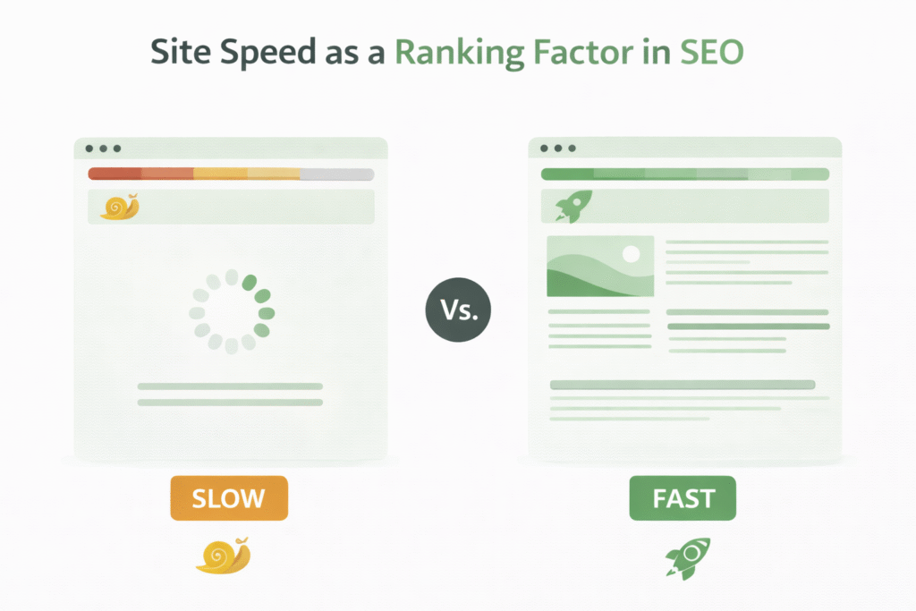 What are the five concepts of seo illustrated through growth and ranking improvement