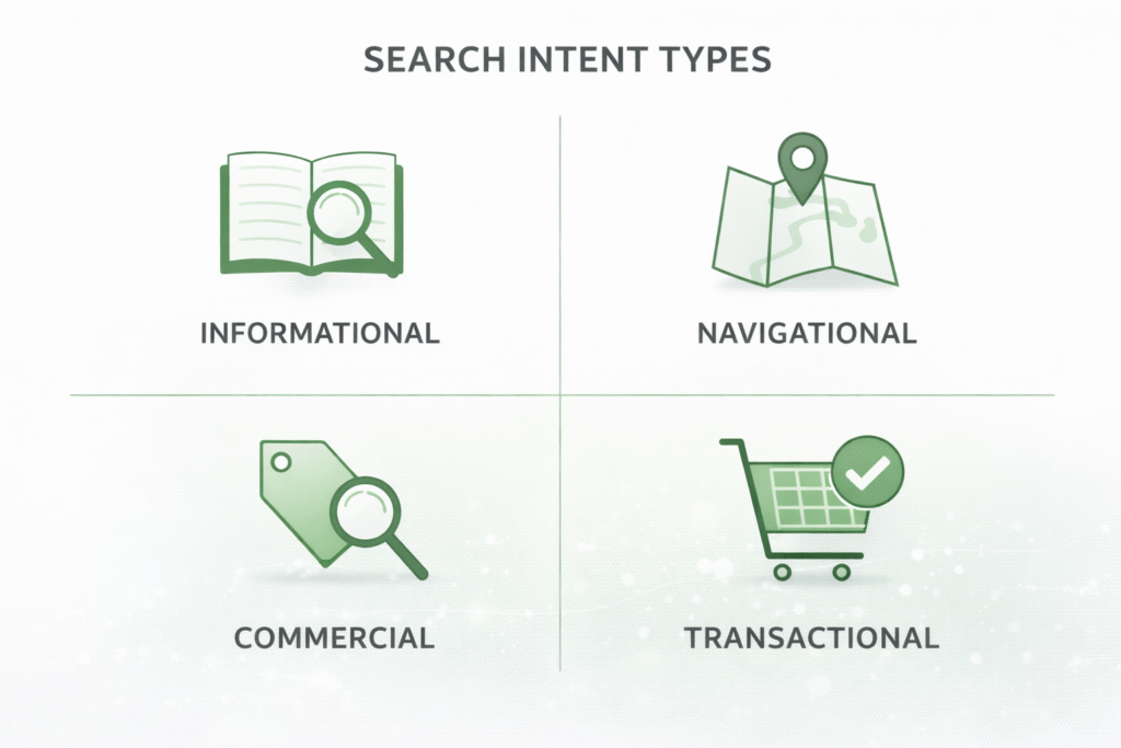 Different types of search intent - RKDMT