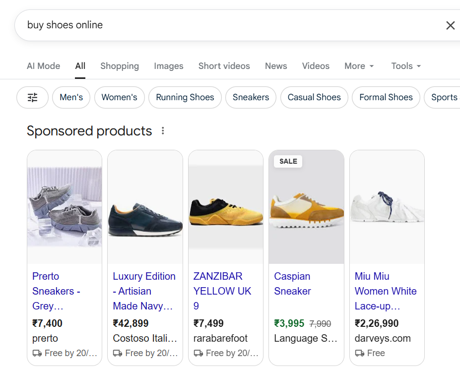 Ecommerce Shopping Ad - Search Campaign Coogle RKDMT