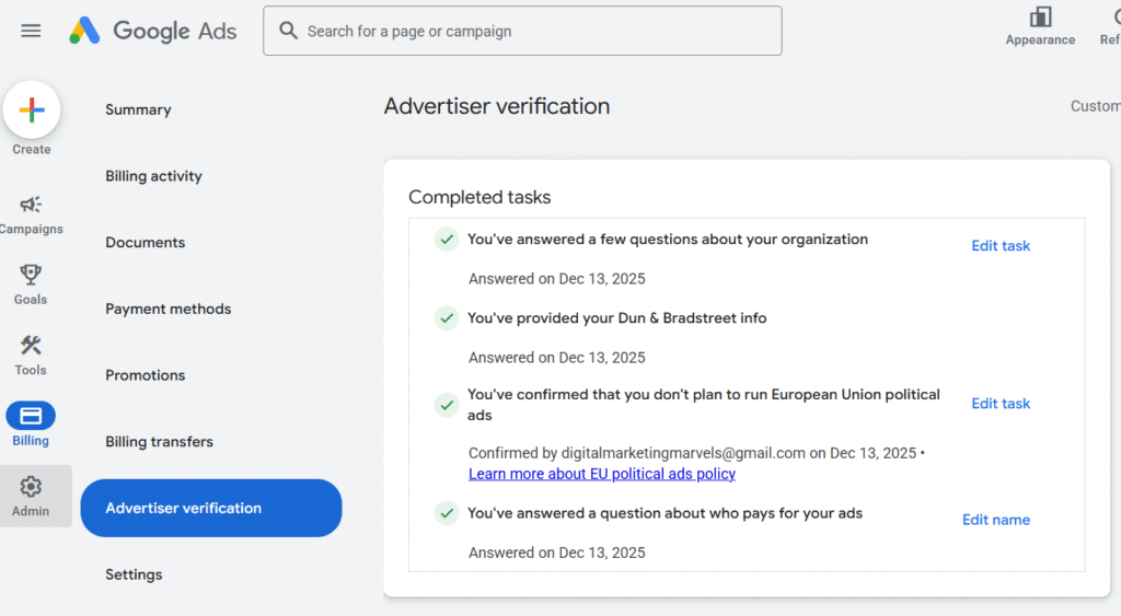 Google Ads account setup - RKDMT