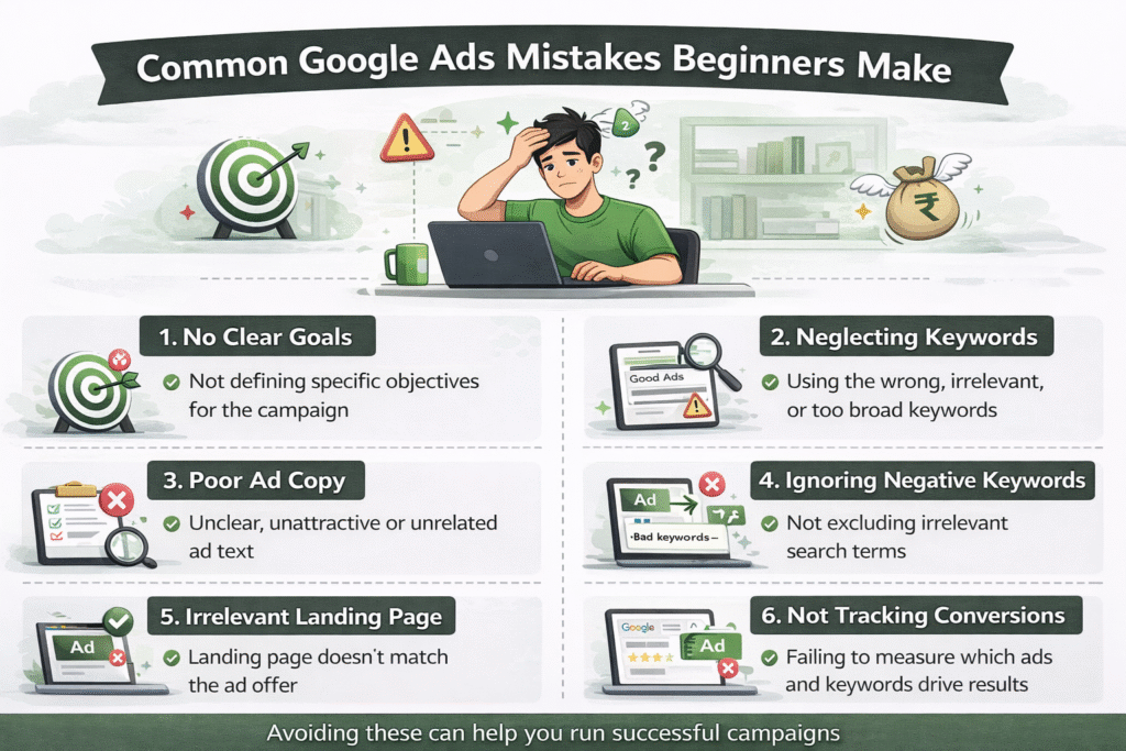 Common Google Ads Mistakes Beginners Make- RKDMT