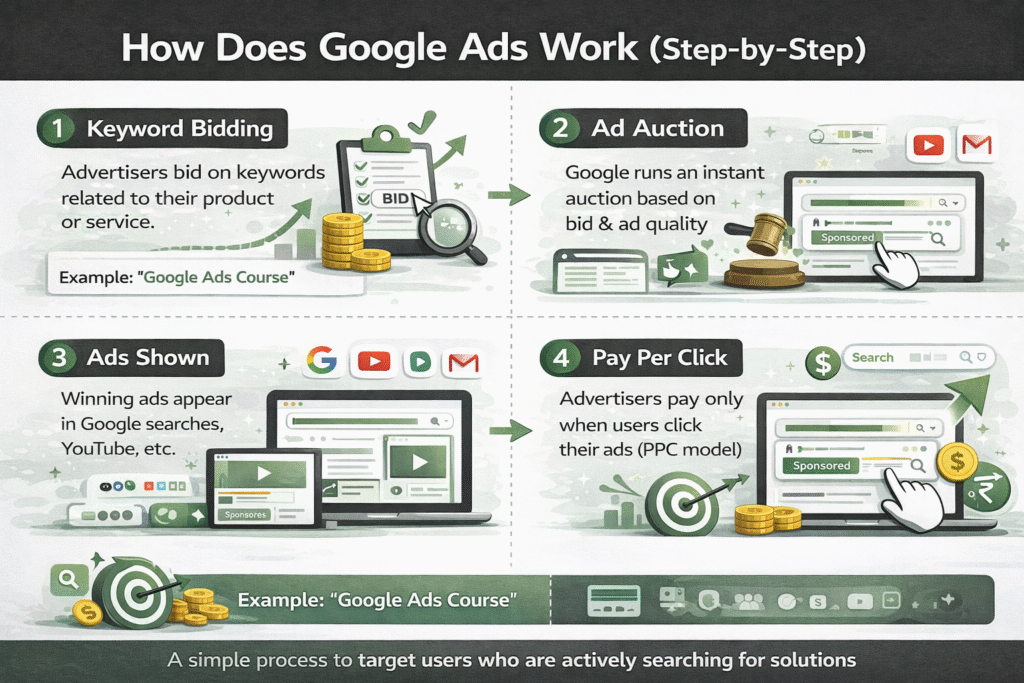 How does google ad work step by step- RKDMT