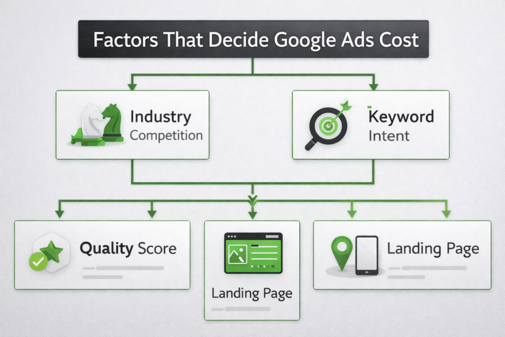 factors that decide how google ads costs
