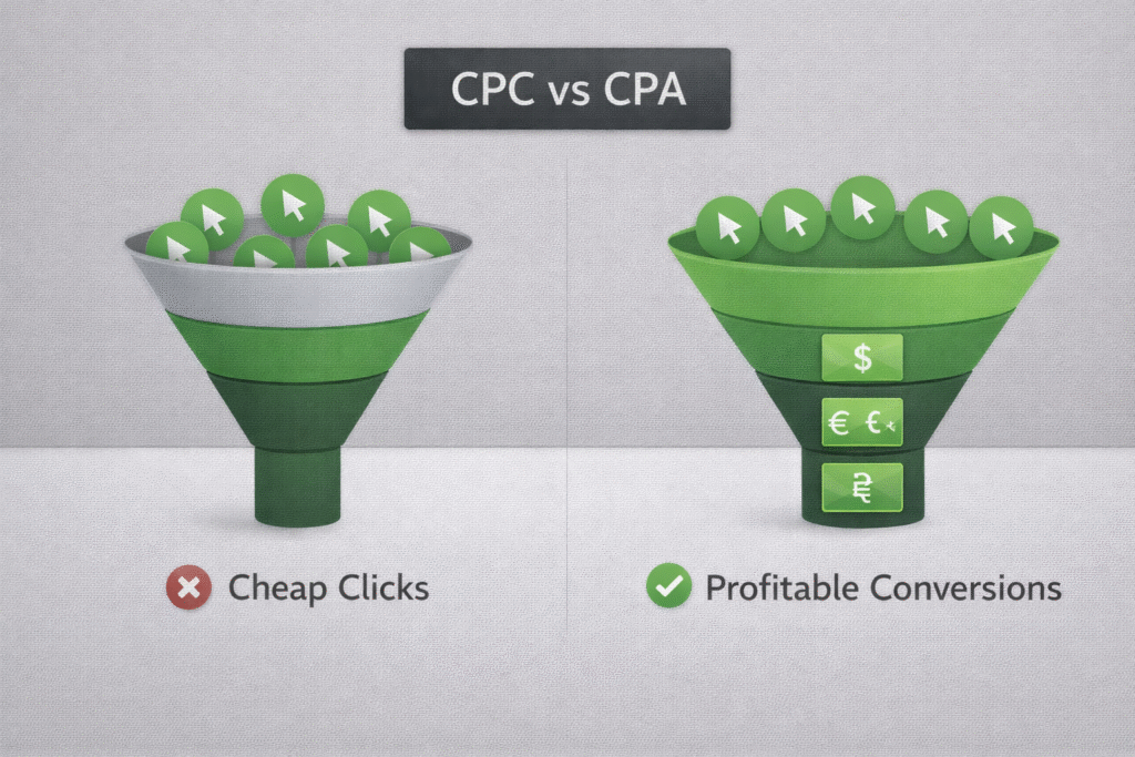 CPA vs CPC in google ads - RKDMT
