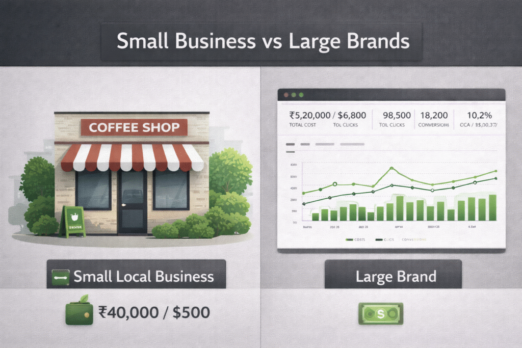 how google ads costs to small business and large business - RKDMT