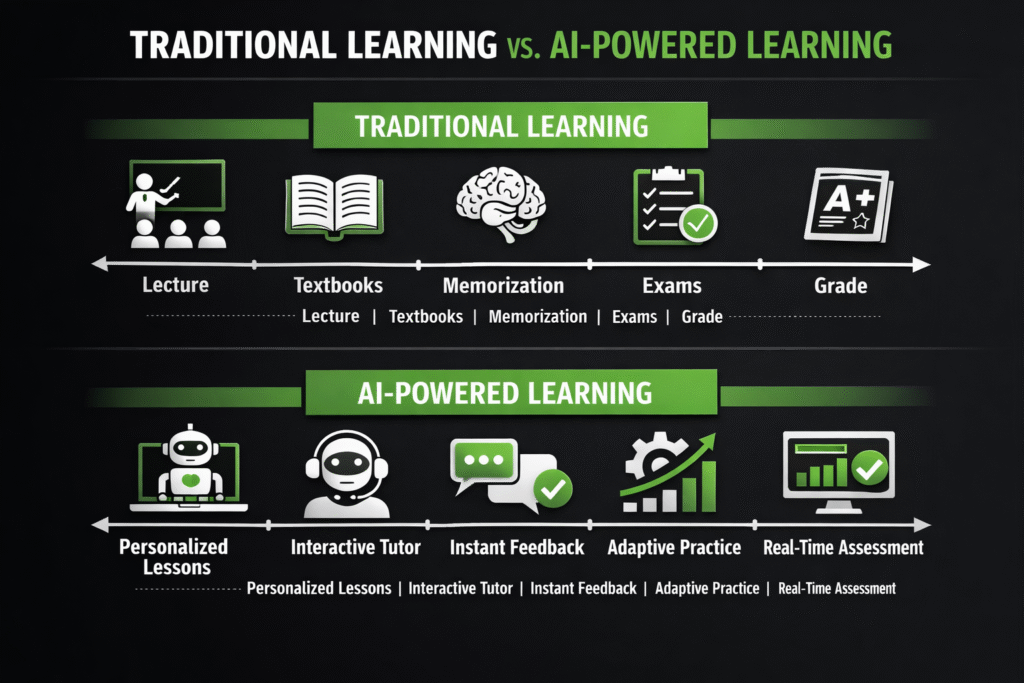comparison showing how to learn digital marketing faster with AI tools - RKDMT
