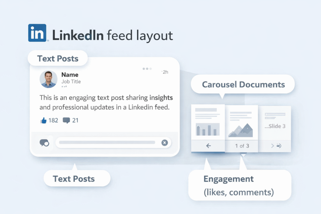 Linkedin feed layout - RKDMT