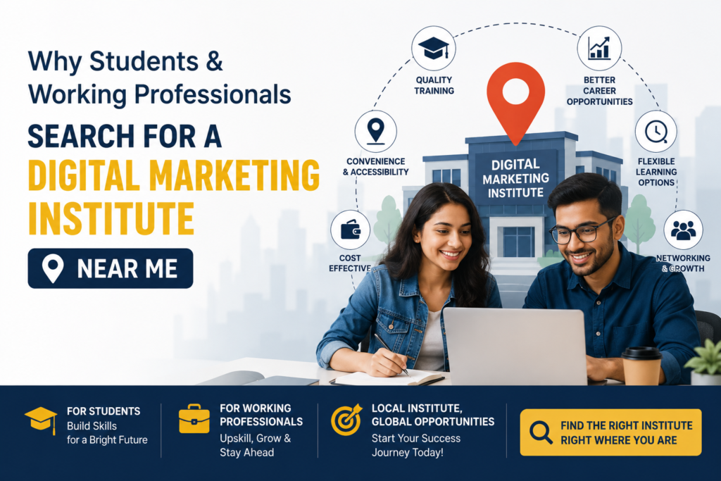 Why Students & Working Professionals Search for a Digital Marketing Institute Near Me