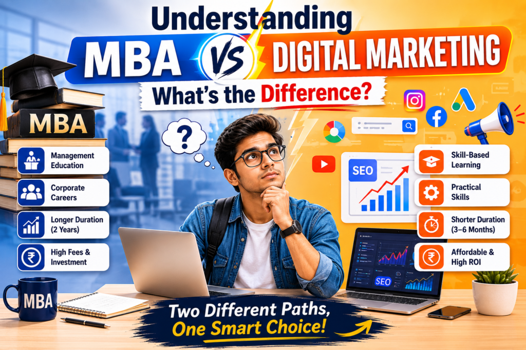 Understanding MBA vs Digital Marketing: What’s the Difference?